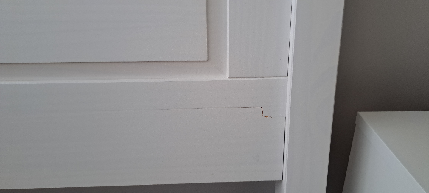 White Wooden Headboard for Queen Bed - photo 3