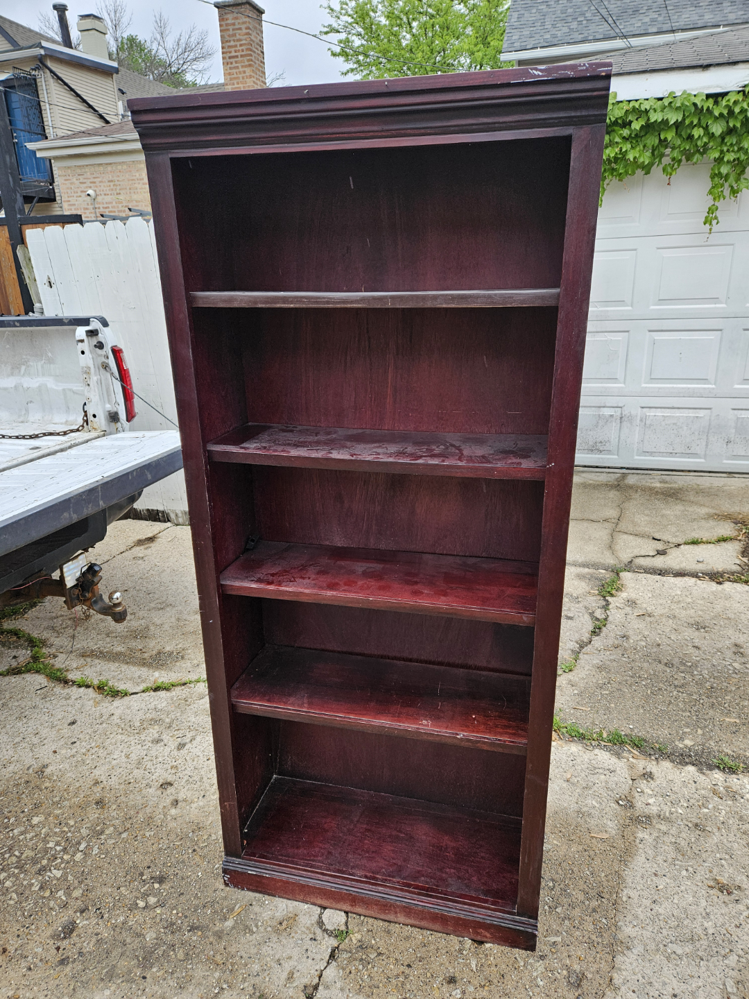 Tall Wooden Bookcase