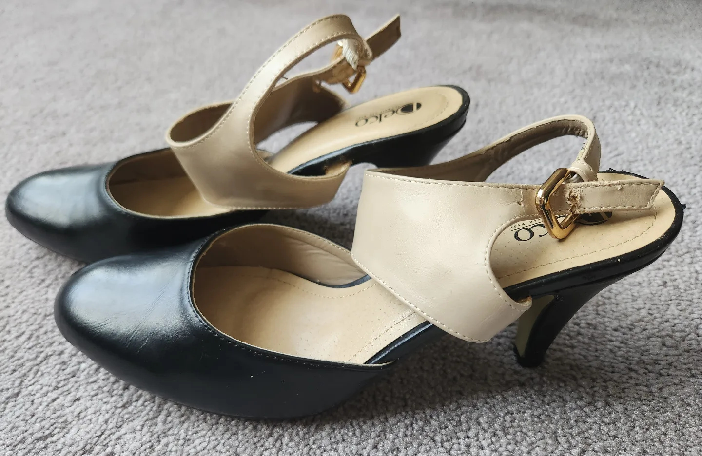 Delco Black & Beige Heels image indicator(2)