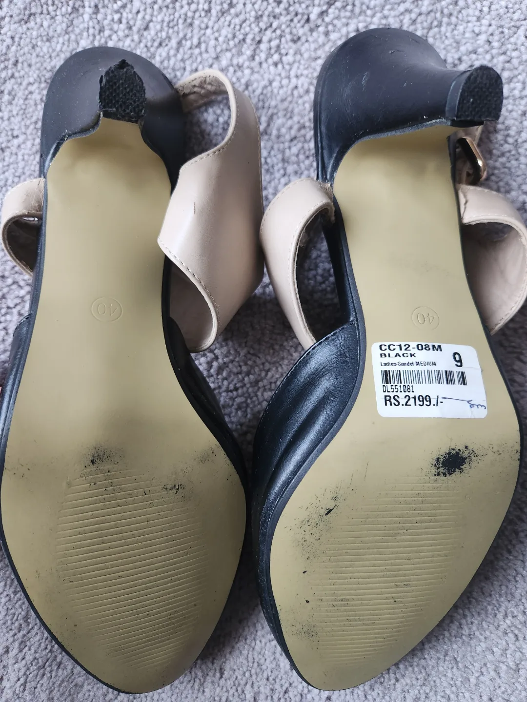 Delco Black & Beige Heels image indicator(3)