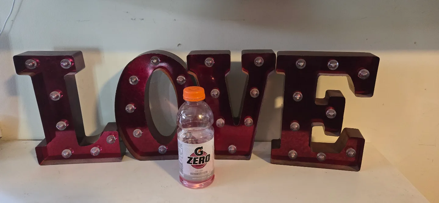 Maroon LOVE Letters with Lights image indicator(2)