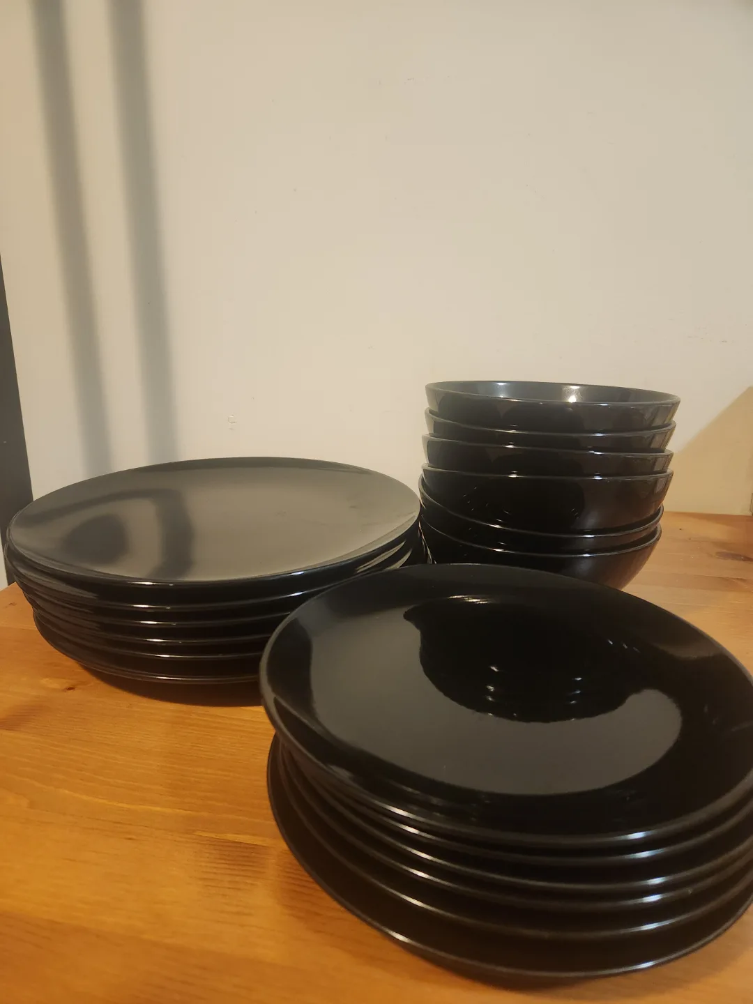 Black Dinnerware Set - Plates and Bowls thumbnail