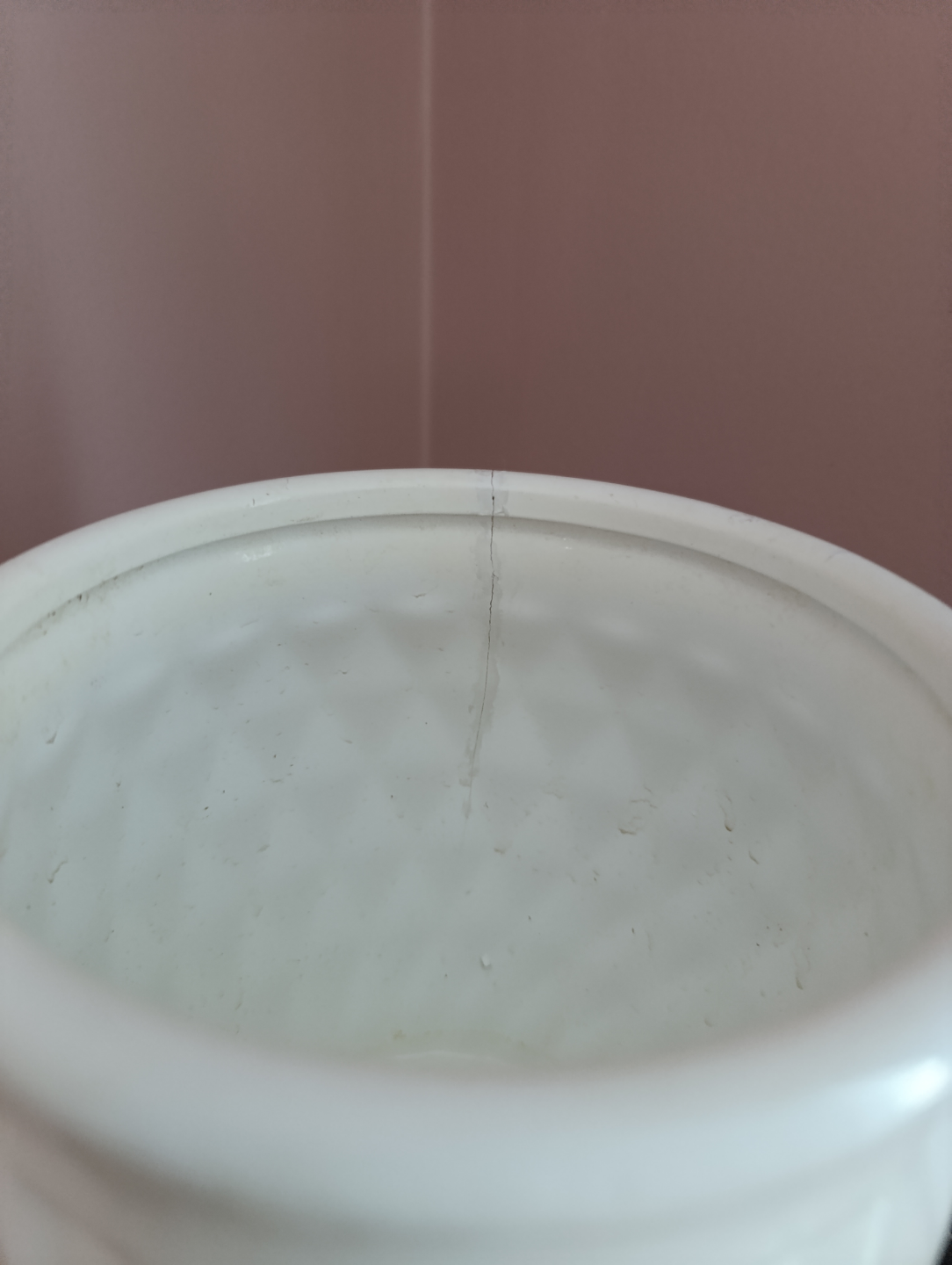 White Ceramic Planter with Geometric Design - photo 4
