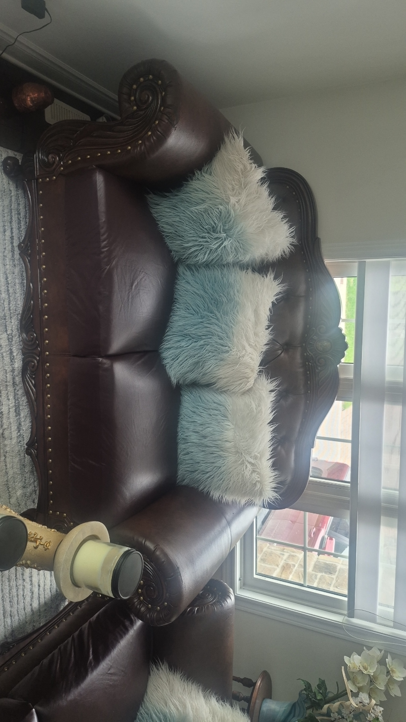 Brown Leather Sofa Set - photo 2