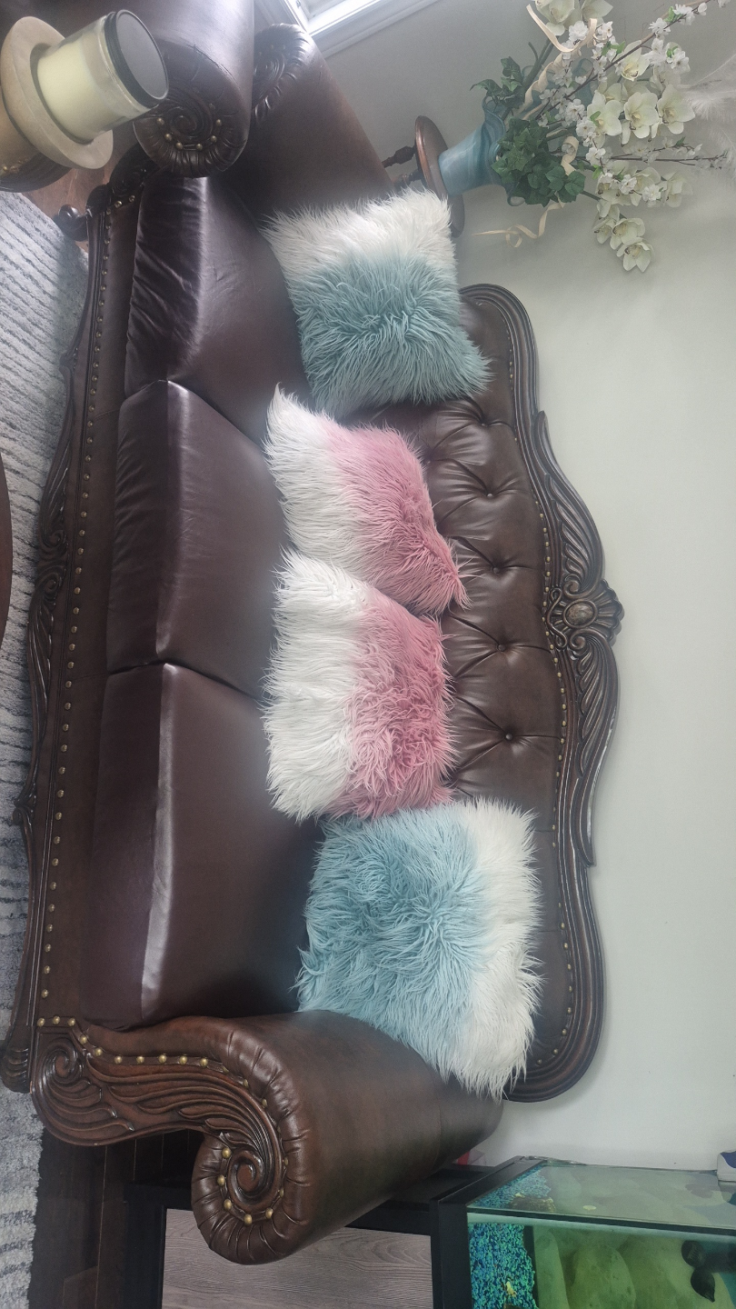 Brown Leather Sofa Set - photo 3