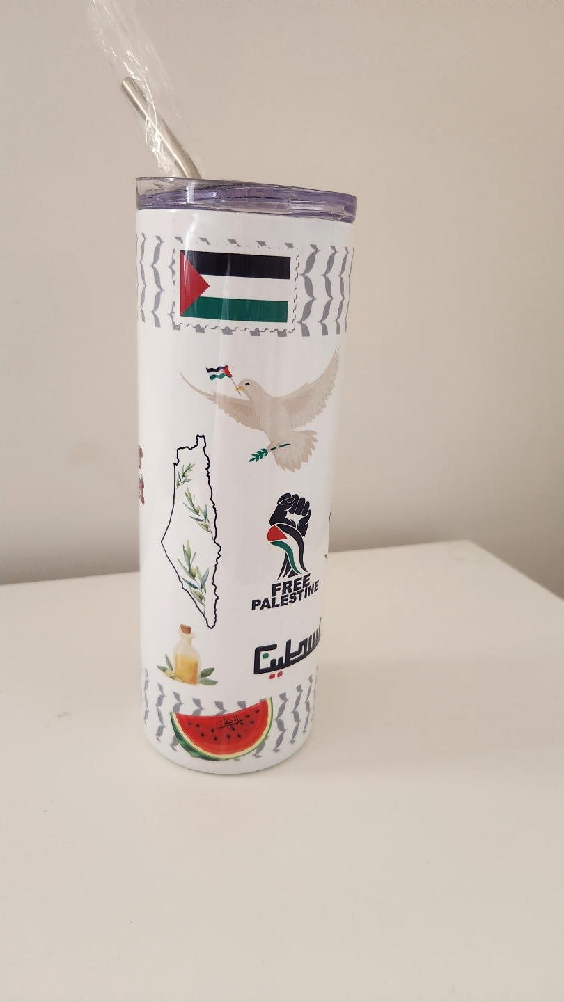 Palestine Themed Tumbler with Straw - photo 3