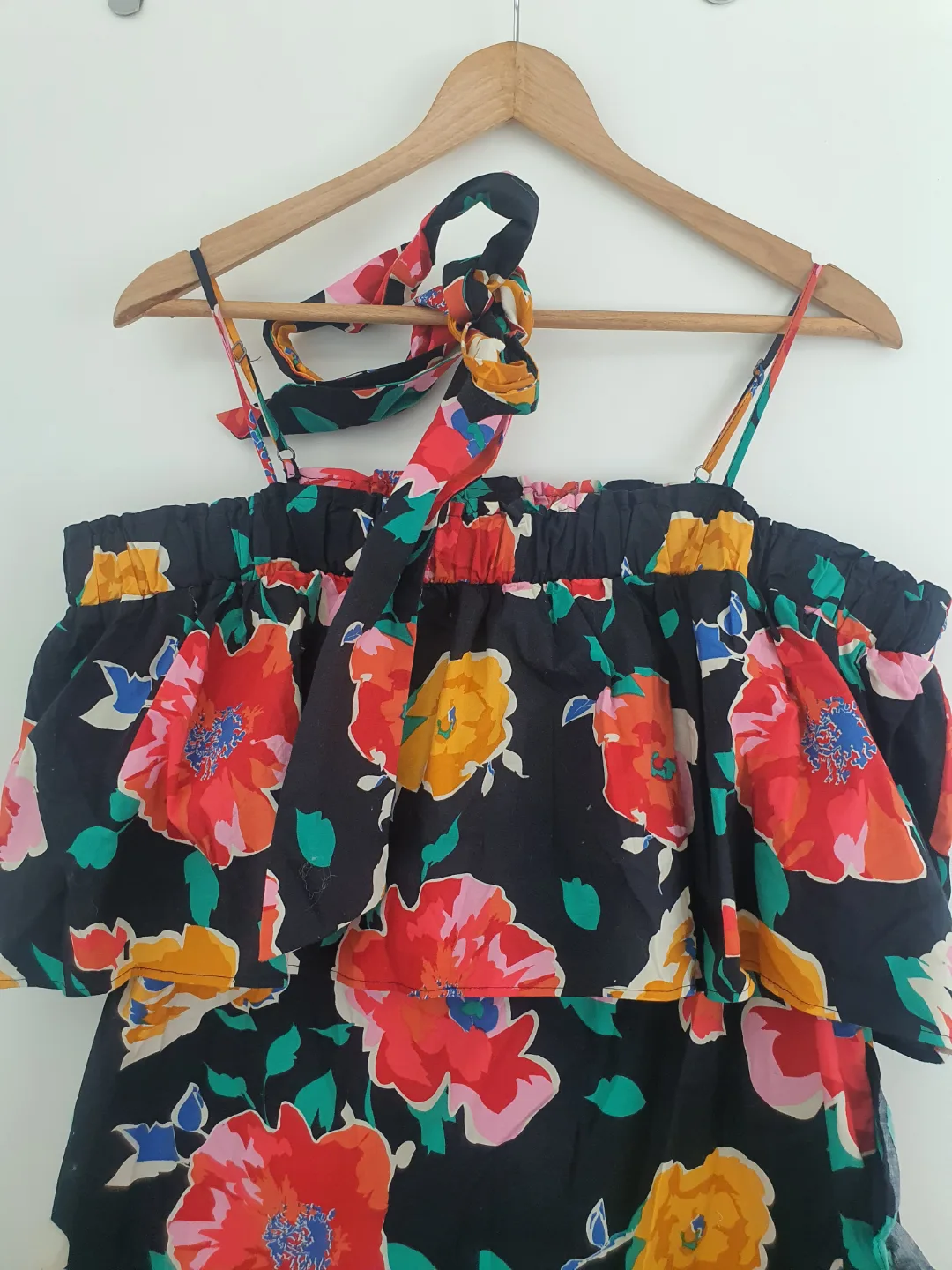 Floral Print Off-the-Shoulder Mini Dress Size Small image indicator(2)