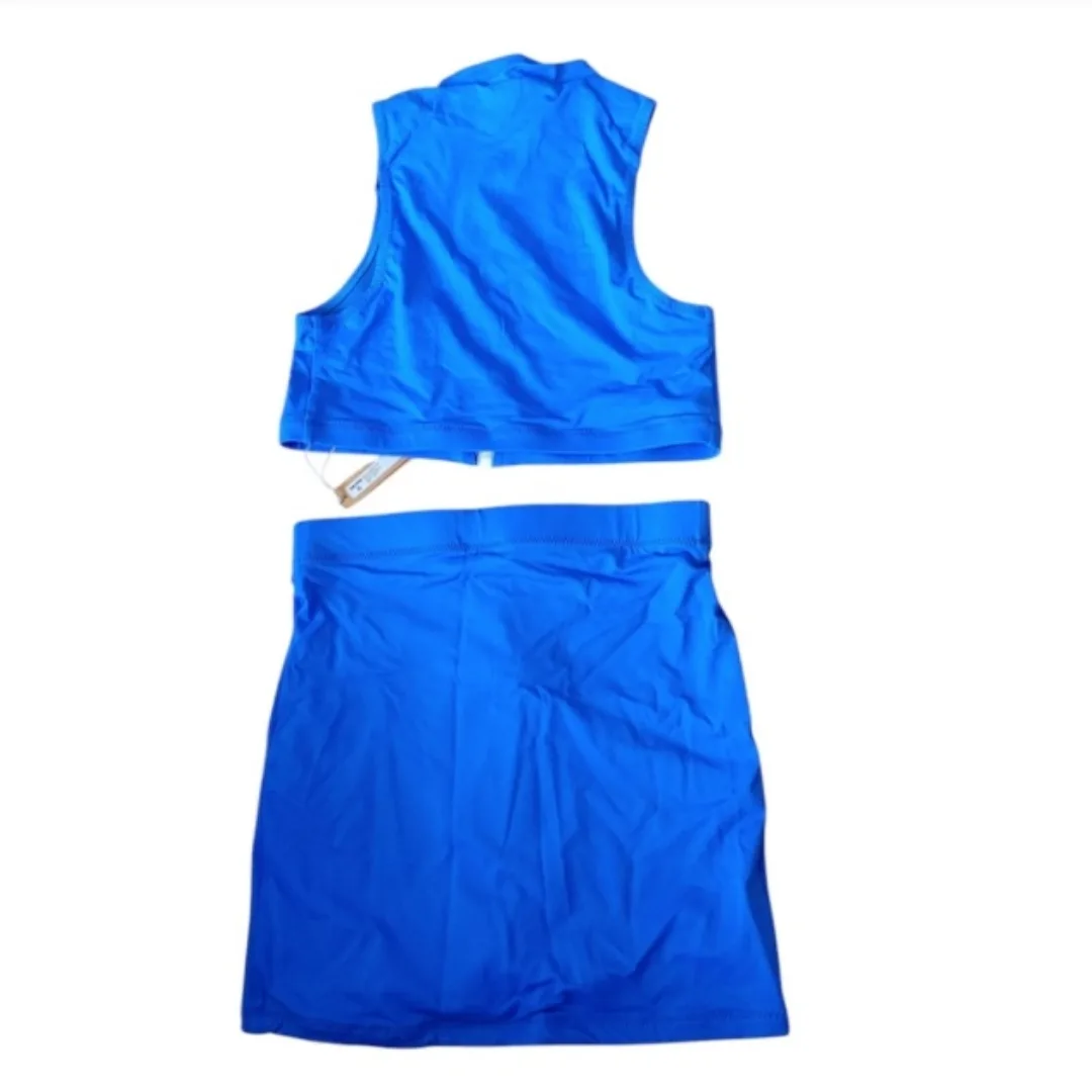 SKIMS 2 PC Swim Sporty Zipper Top & Mini Skirt image indicator(3)