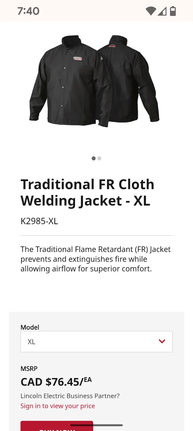 BN Lincoln Electric welding jacket image indicator(2)