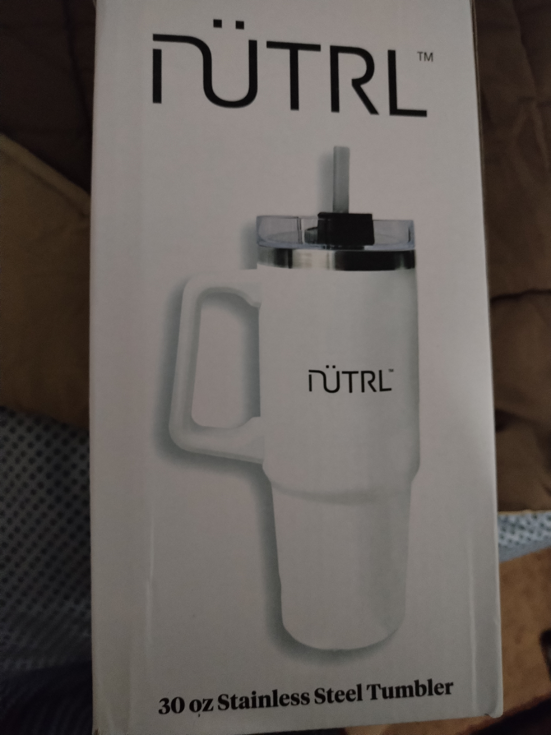 NÜTRL 30 oz Stainless Steel Tumbler with Lid and Straw
