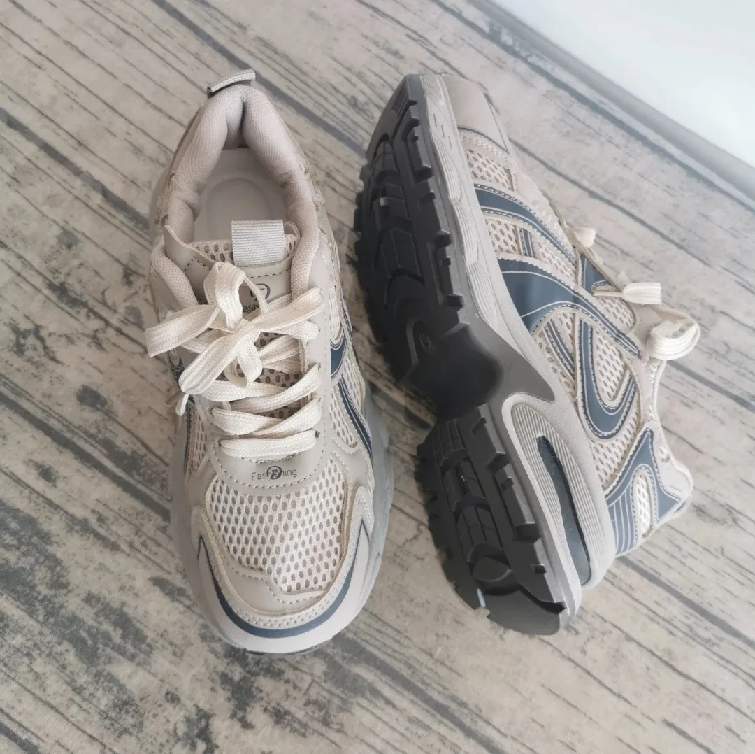 Brand New Beige and Grey Fashion Sneakers for women image indicator(5)