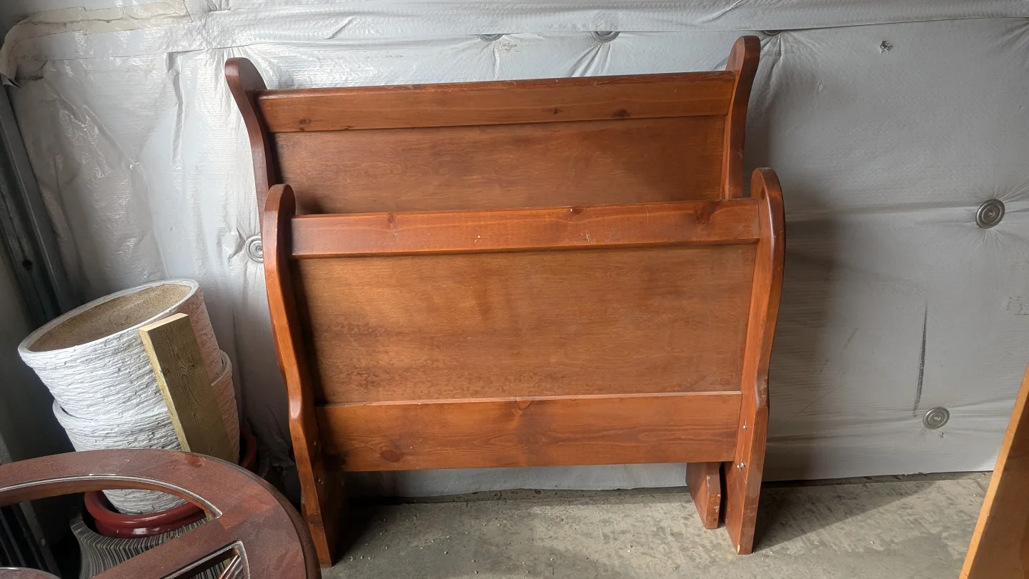 Wooden Sleigh Bed Headboard & Footboard thumbnail