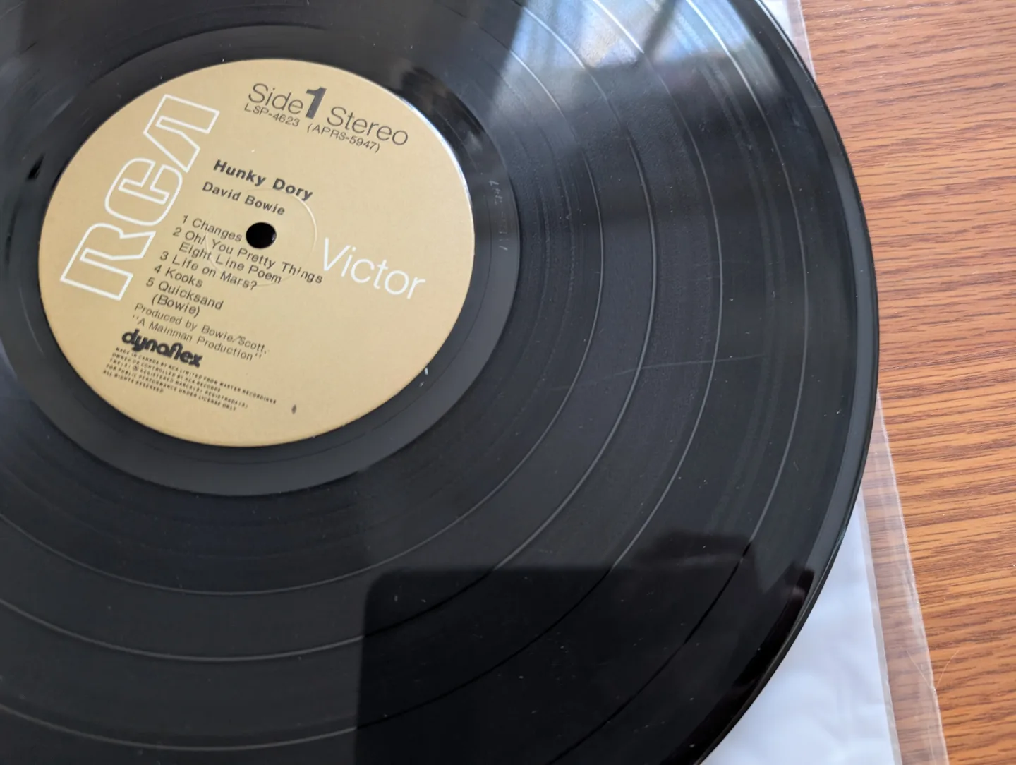 David Bowie - Hunky Dory Original Canadian LP Vinyl Record image indicator(6)