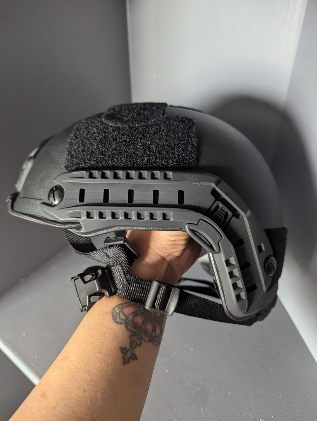 Black Tactical Helmet with Padding - photo 4