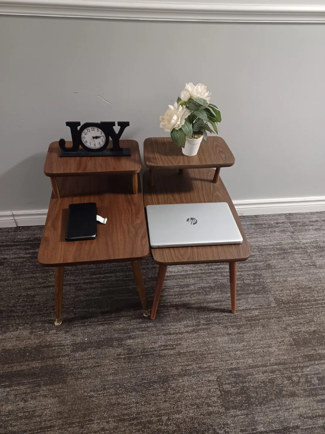 Mid-Century Modern Two-Tiered Nesting Tables image indicator(2)