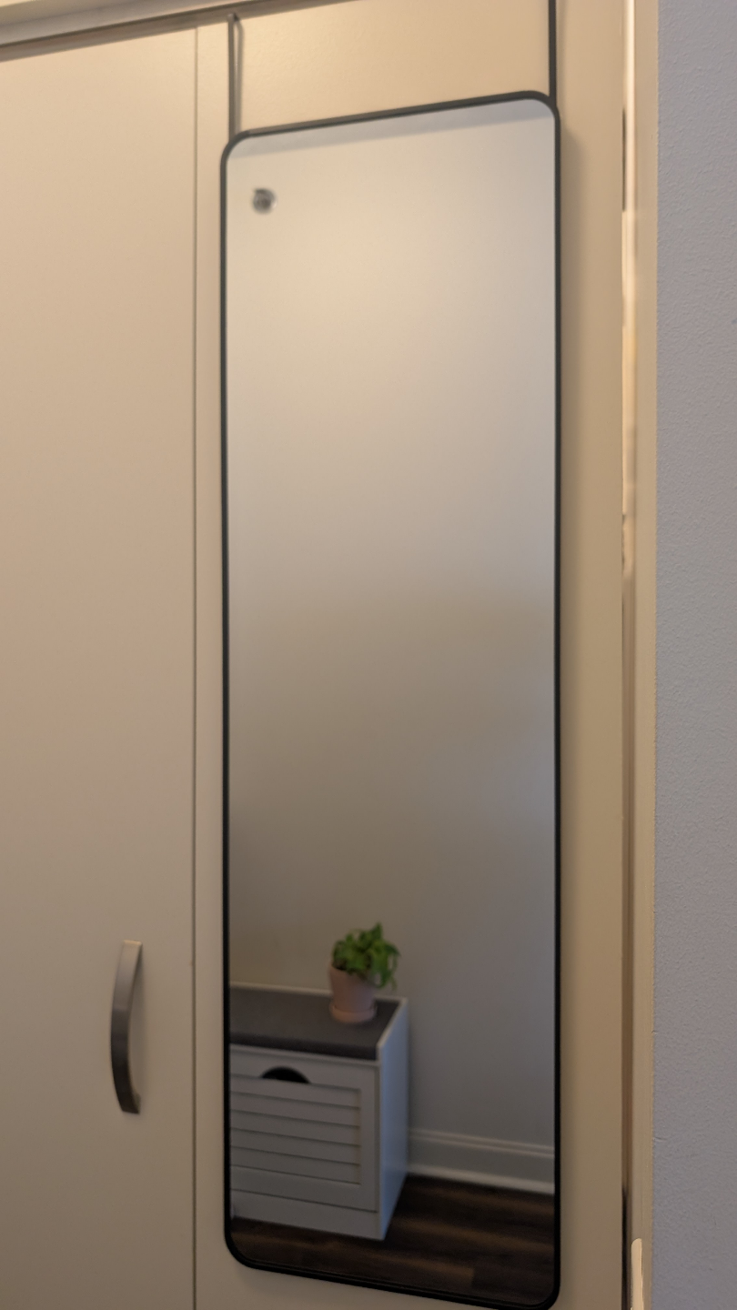 Full Length Over-the-Door Mirror - Black Frame - photo 2