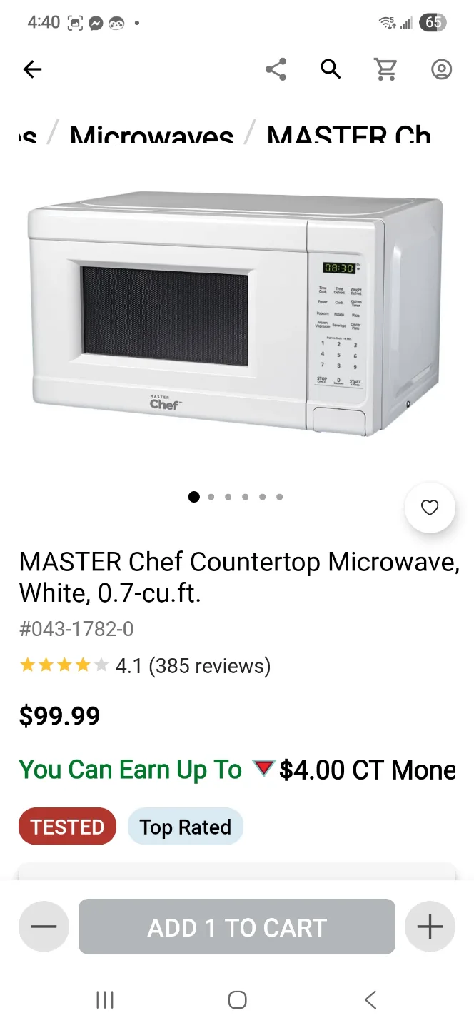 Master Chef 0.7 Cu. Ft. Countertop Microwave image indicator(6)