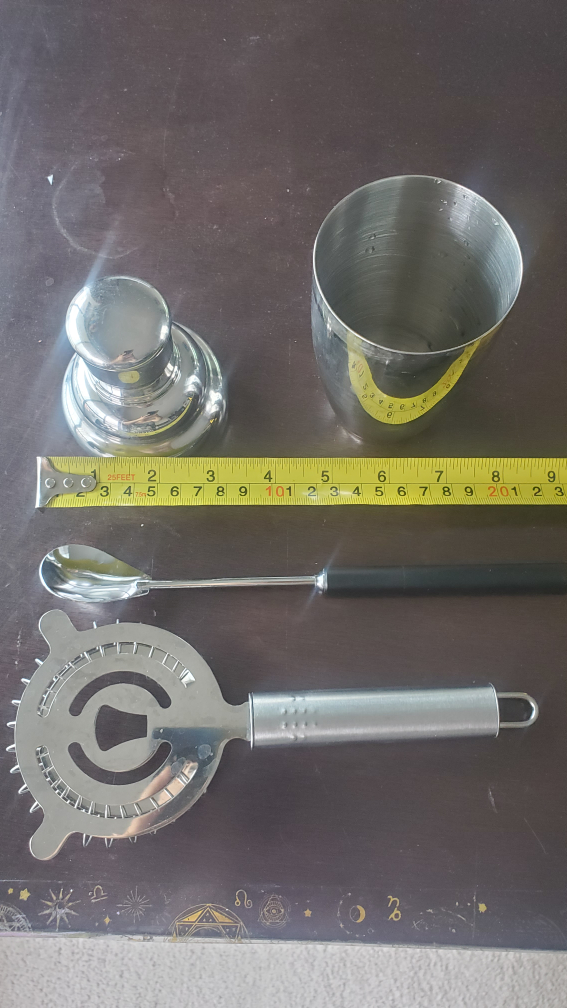Cocktail Shaker Set - Stainless Steel Bar Tool Kit - photo 5