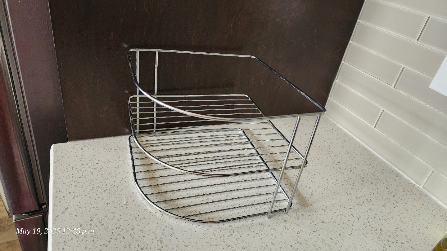 Chrome Two-Tiered Countertop Organizer - photo 3