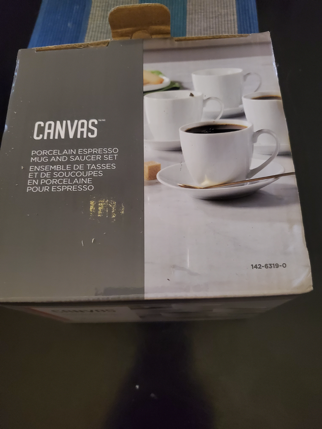 Canvas Porcelain Espresso Mug and Saucer Set