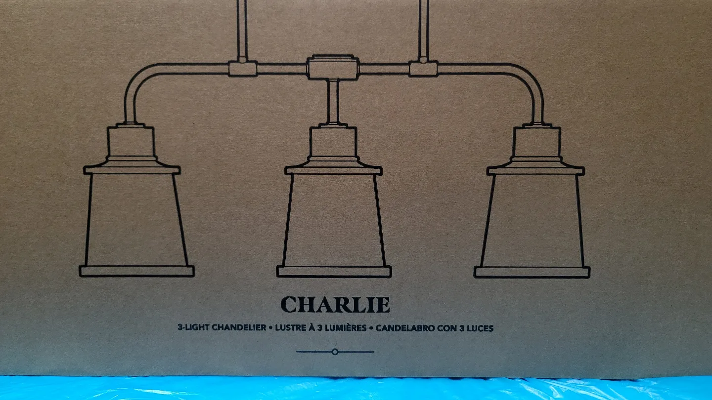 Globe Electric 3-Light Matte Black Linear Dining Room Chandelier image indicator(6)