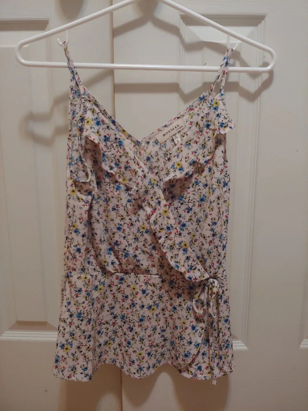 Women's Floral mock Wrap Top thumbnail