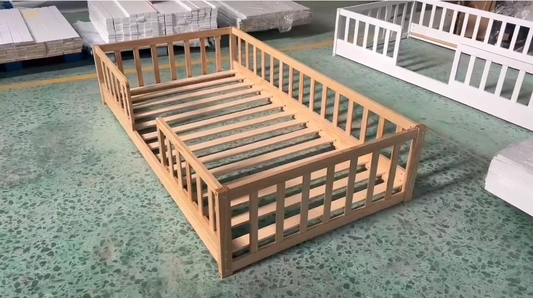 Toddler bed with guardrail warehouse sale thumbnail