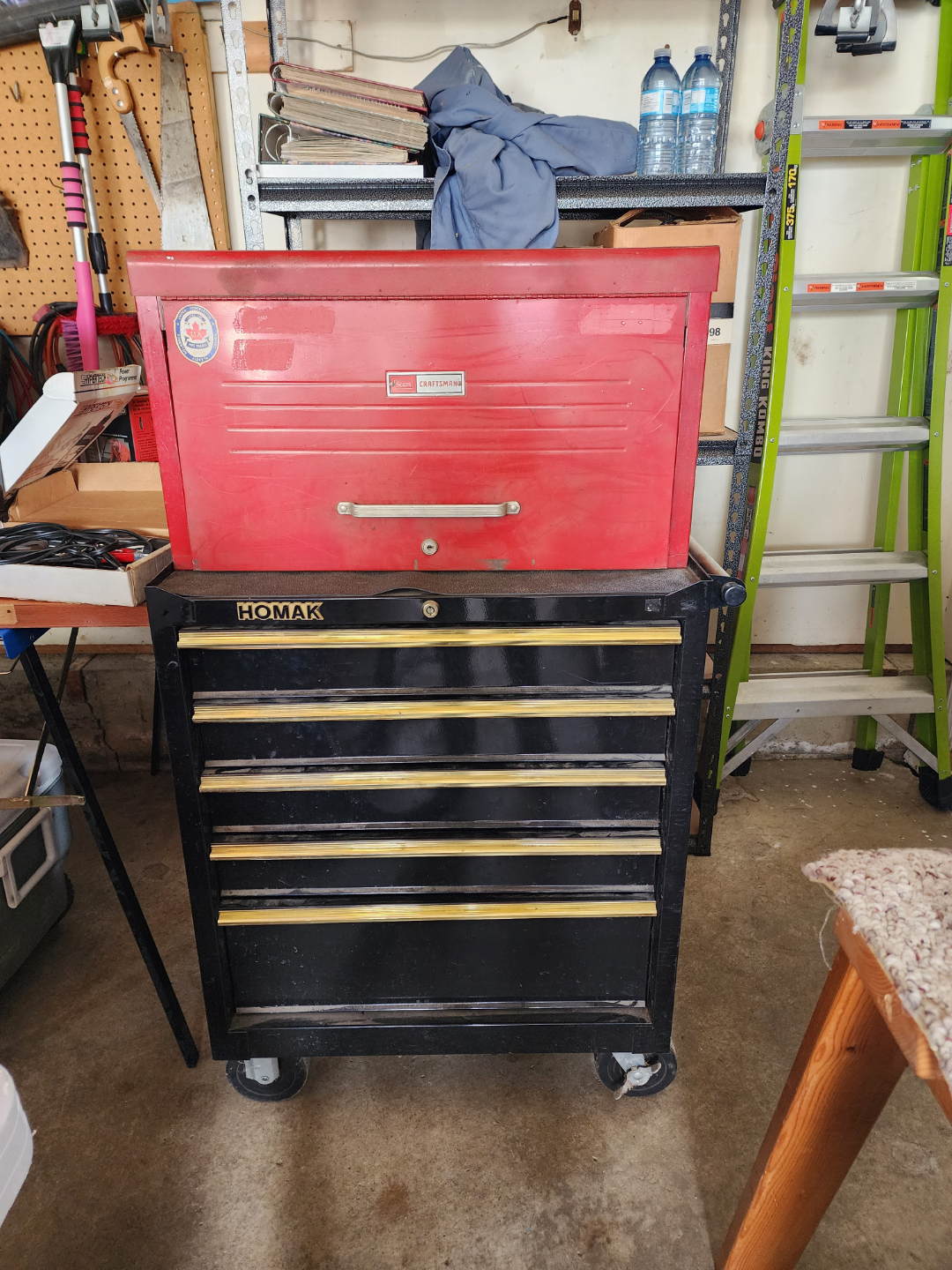 Homak Rolling Tool Cabinet with Top Chest
