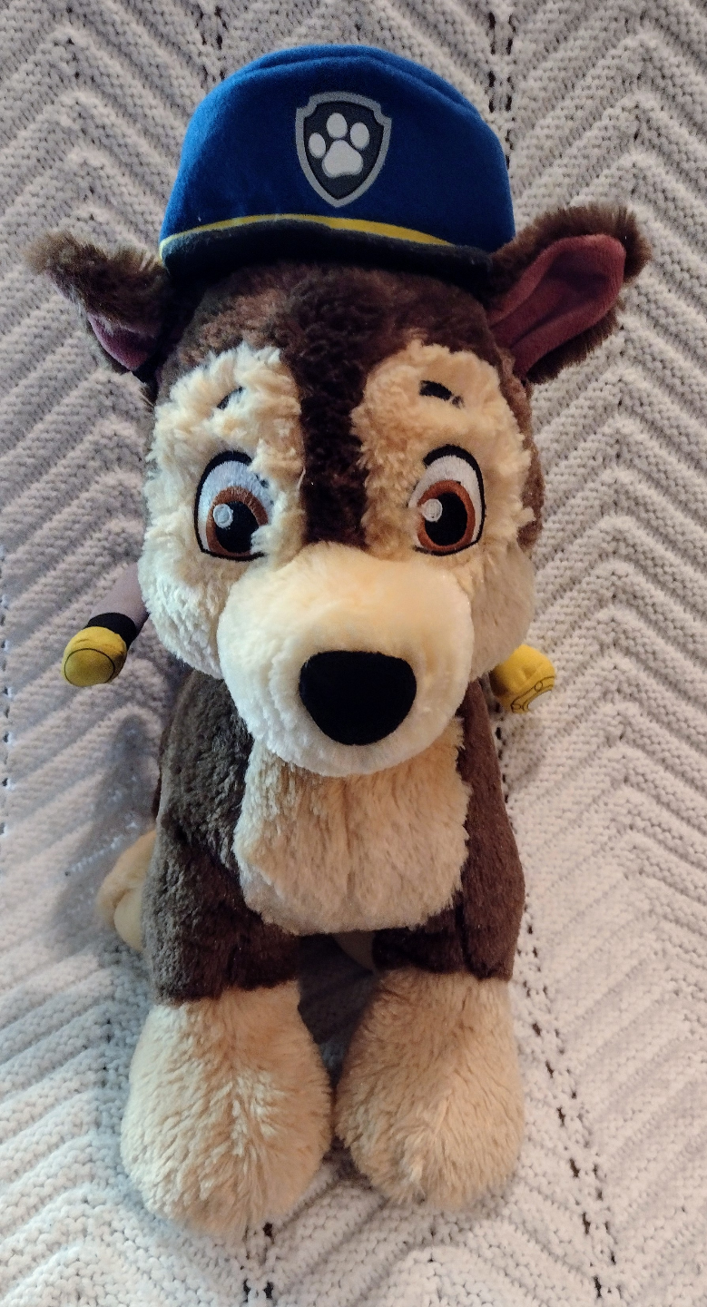 Build A Bear Chase Paw Patrol With Sound Hat And Backpack