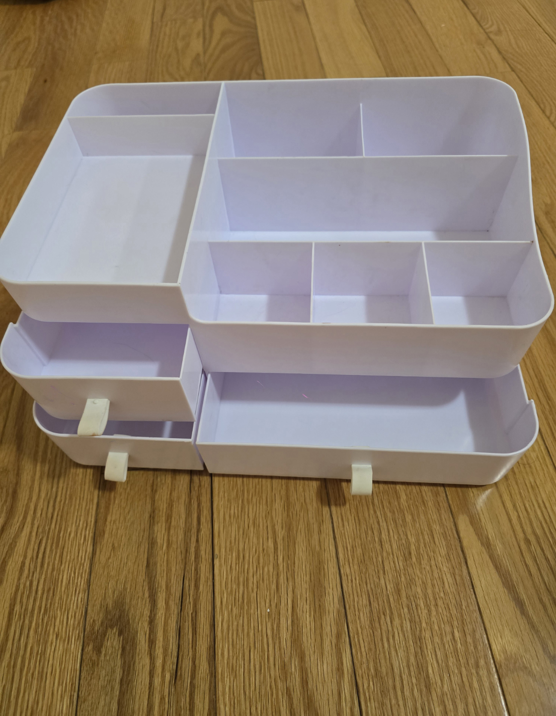 White Plastic Makeup Organizer with Drawers - photo 2