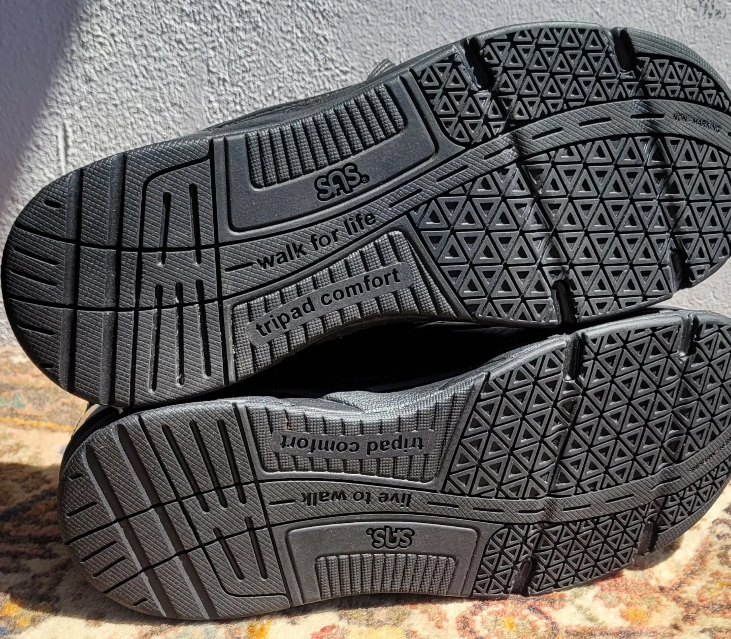 SAS Women's Black Leather TriPad Comfort Shoes image indicator(3)