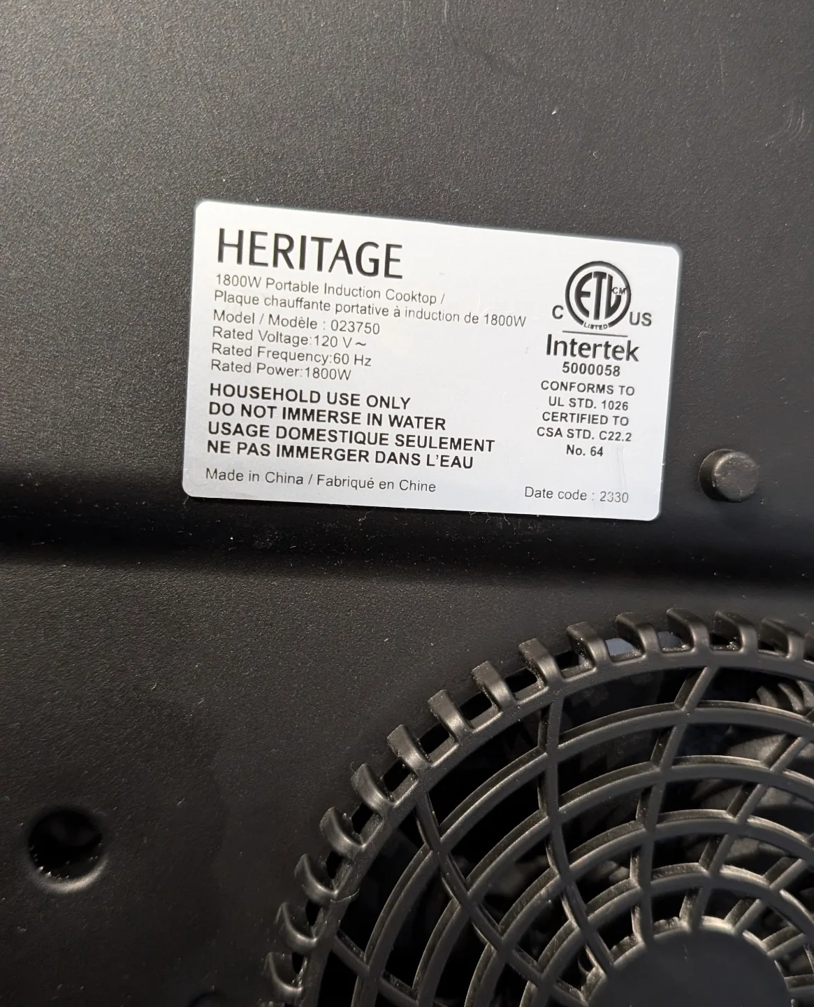 Linen Chest Heritage Portable Induction Cooktop image indicator(3)