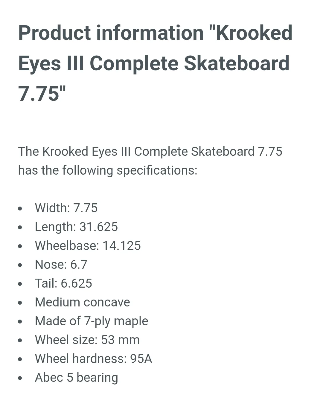 Like New, Krooked EYE III Skateboard, 7.75" image indicator(8)