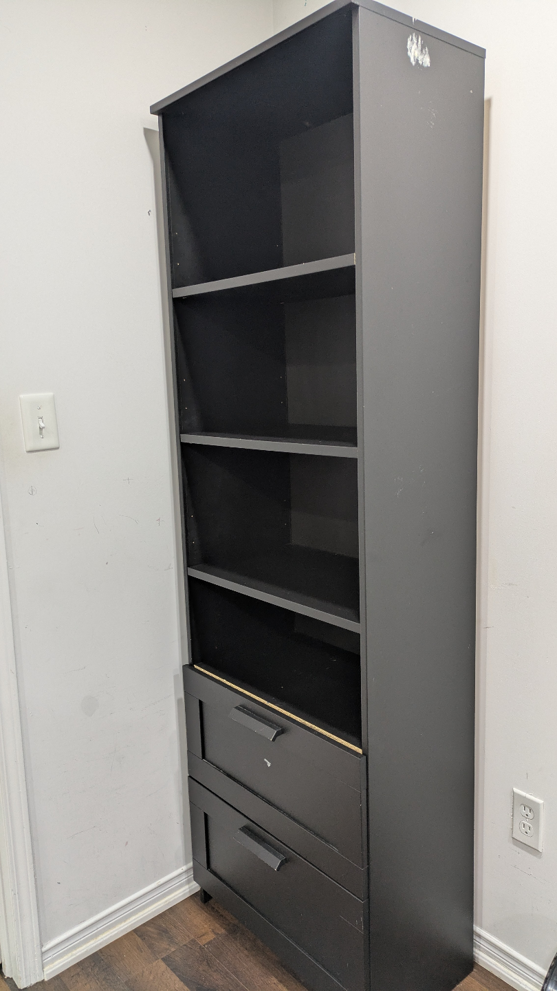 IKEA BRIMNES Black Bookcase with Two Drawers - photo 2
