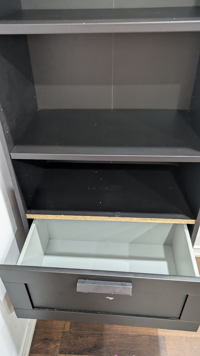 IKEA BRIMNES Black Bookcase with Two Drawers - photo 3