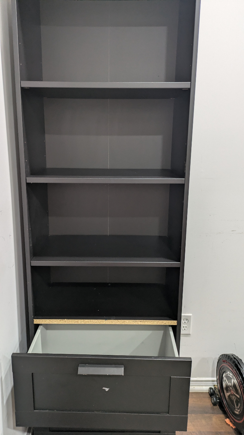 IKEA BRIMNES Black Bookcase with Two Drawers - photo 4