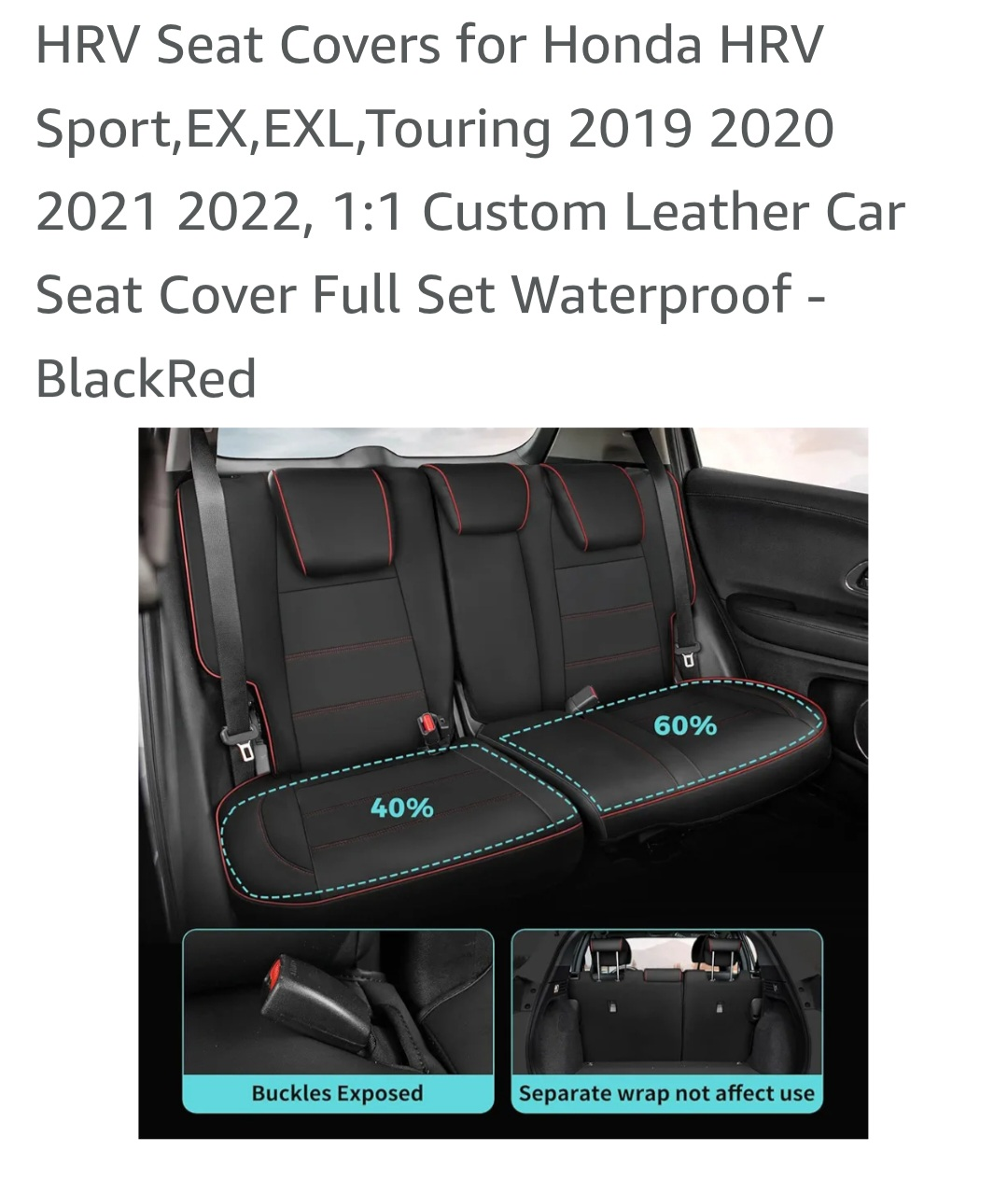Brand New Honda HRV Leather Seat Covers - photo 3