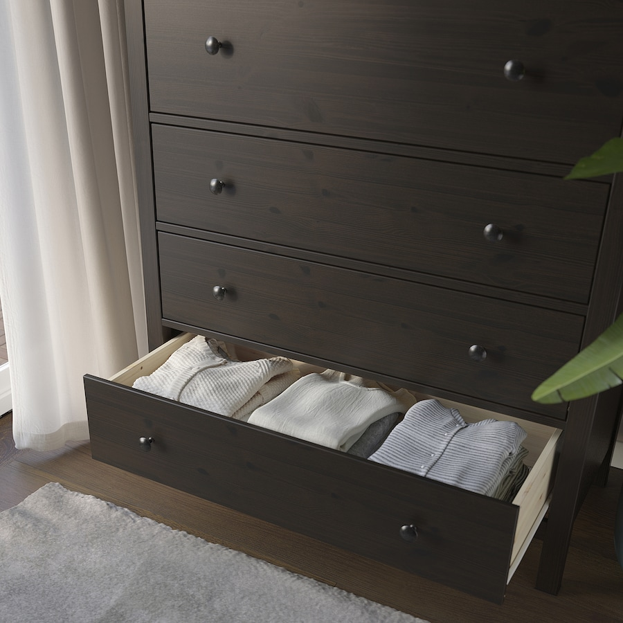 IKEA HEMNES 6-drawer chest - Black-brown - photo 4