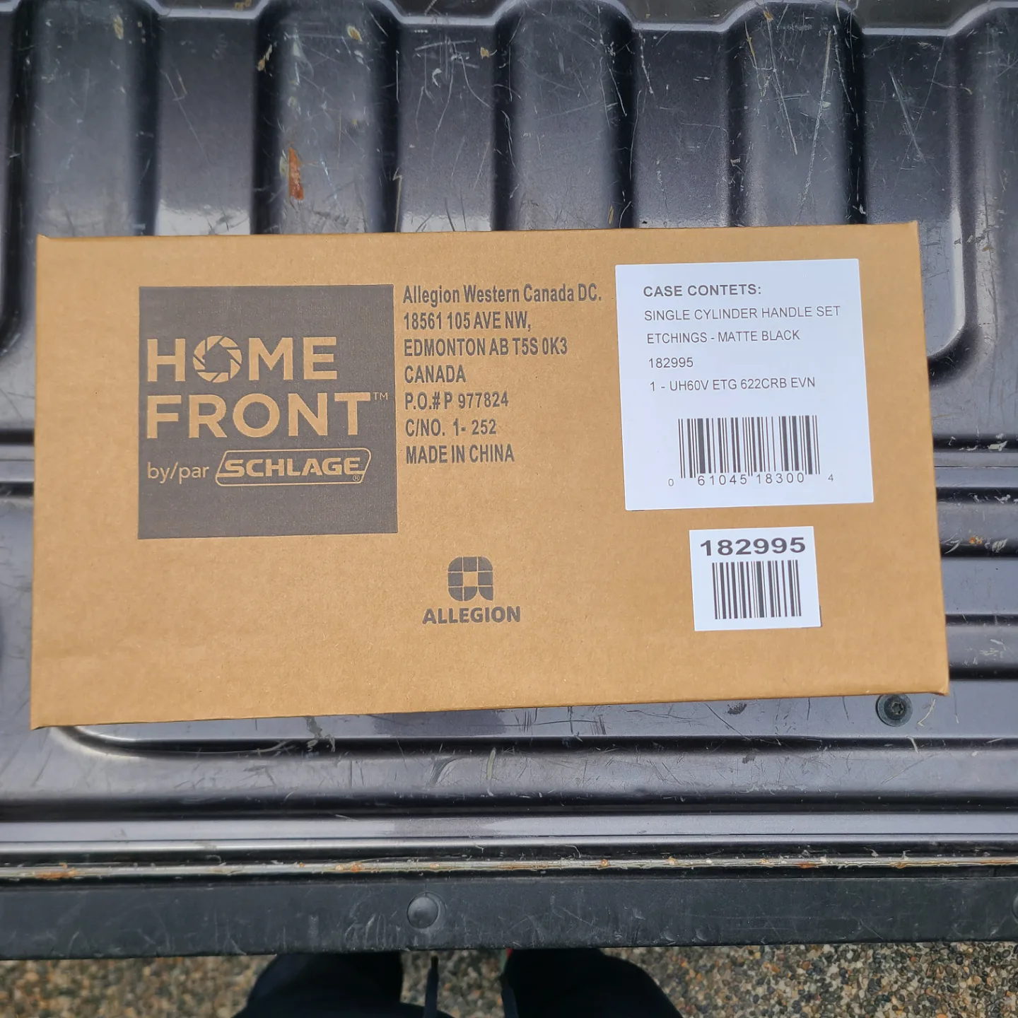 Schlage Homefront Single Cylinder Handle Set Matte Black thumbnail