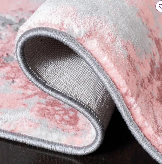 Round Pink and Grey Rug - Free image indicator(2)