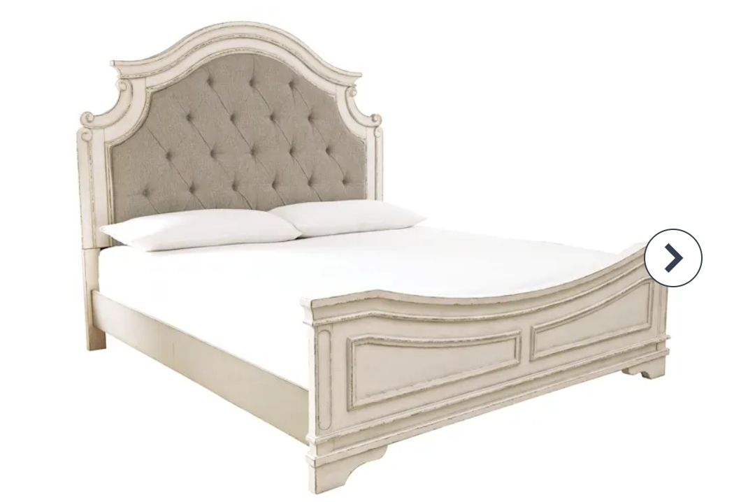 Queen Size Headboard Bed Frame - Antique White (MOVİNG SALE) - photo 4