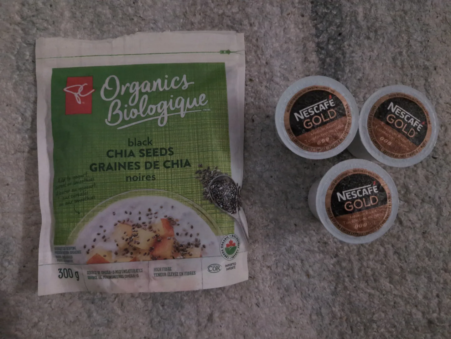3 Nescafé Pods & 300g PC Organics Black Chia Seeds #freecycle thumbnail