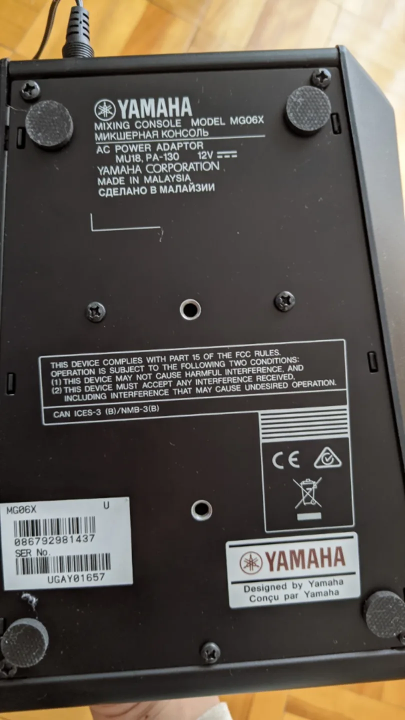 Yamaha MG06X Mixer with effects image indicator(2)