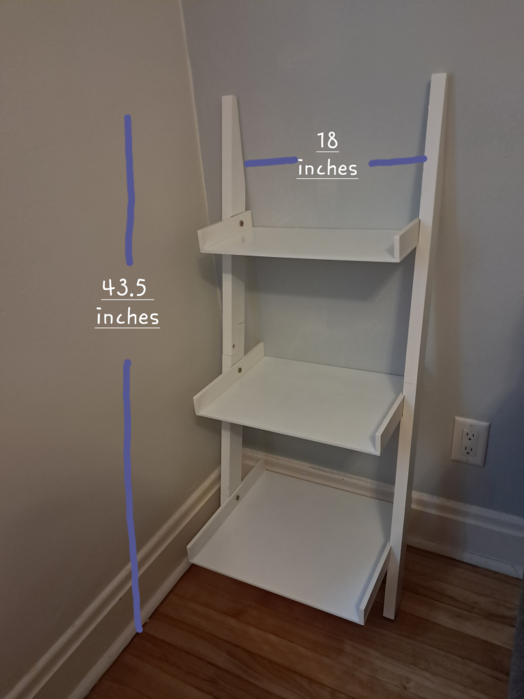 White 3-Tier Ladder Shelf - photo 2