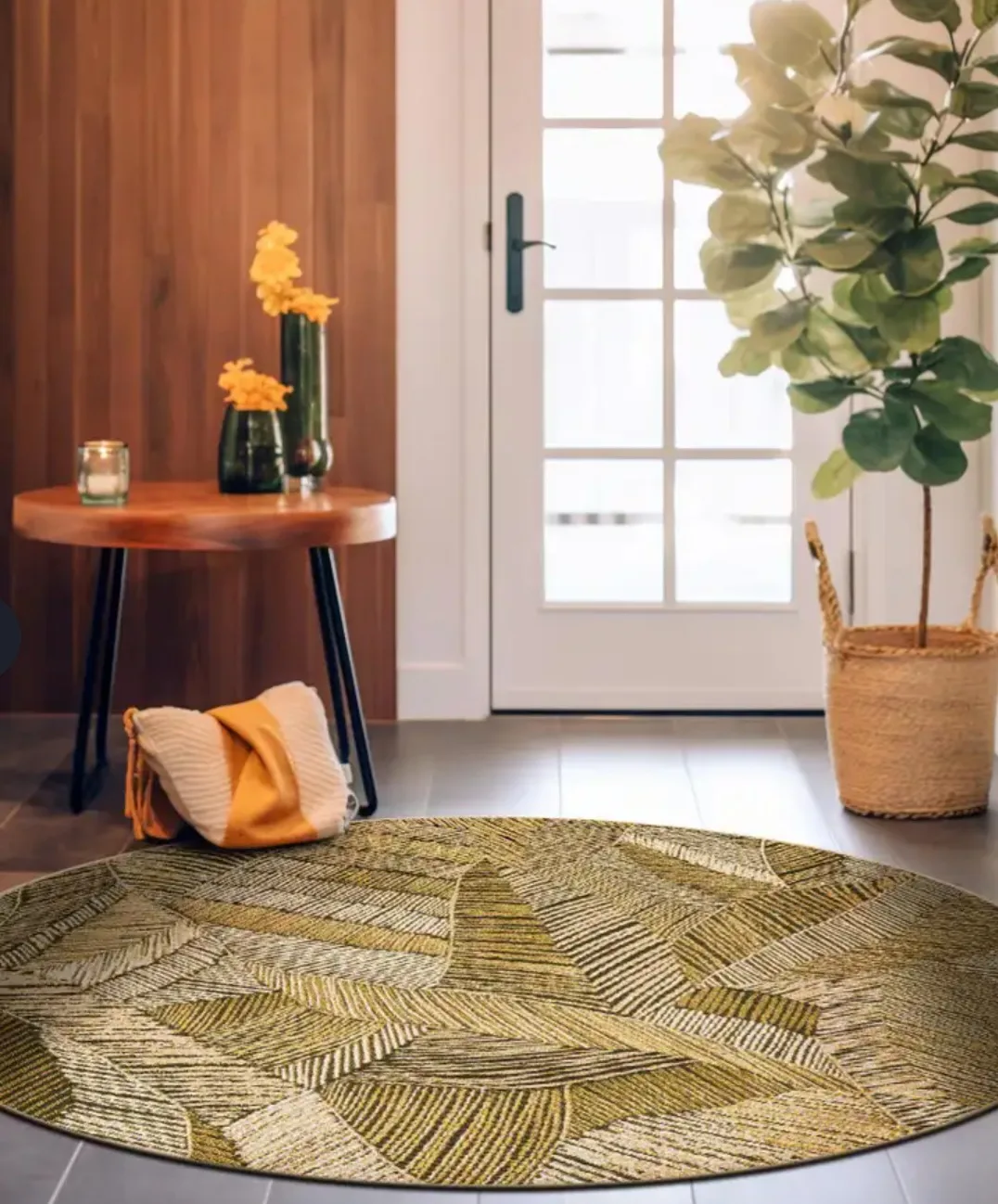 Round Abstract Pattern Area Rug image indicator(2)