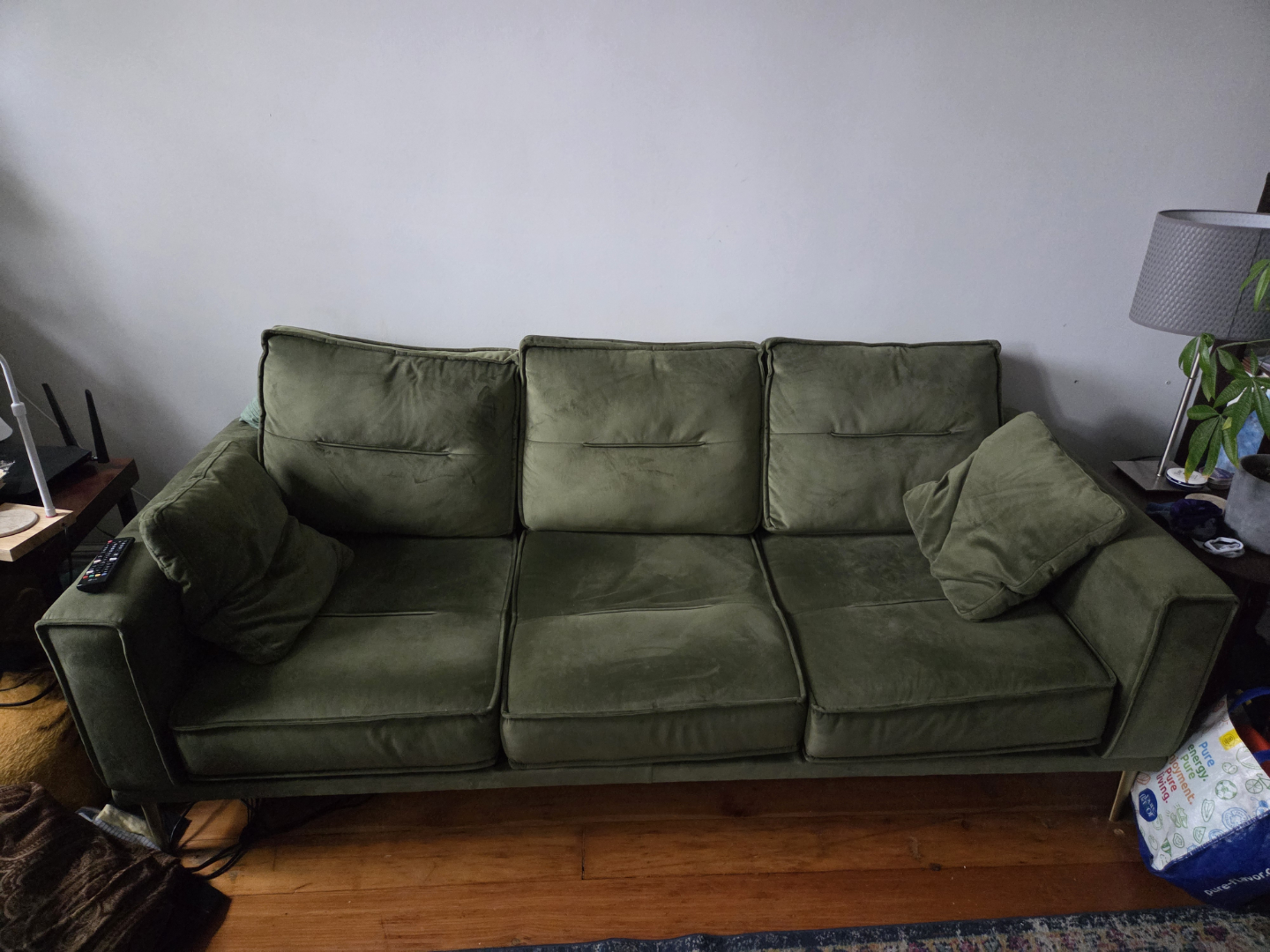 Green Velvet Sofa