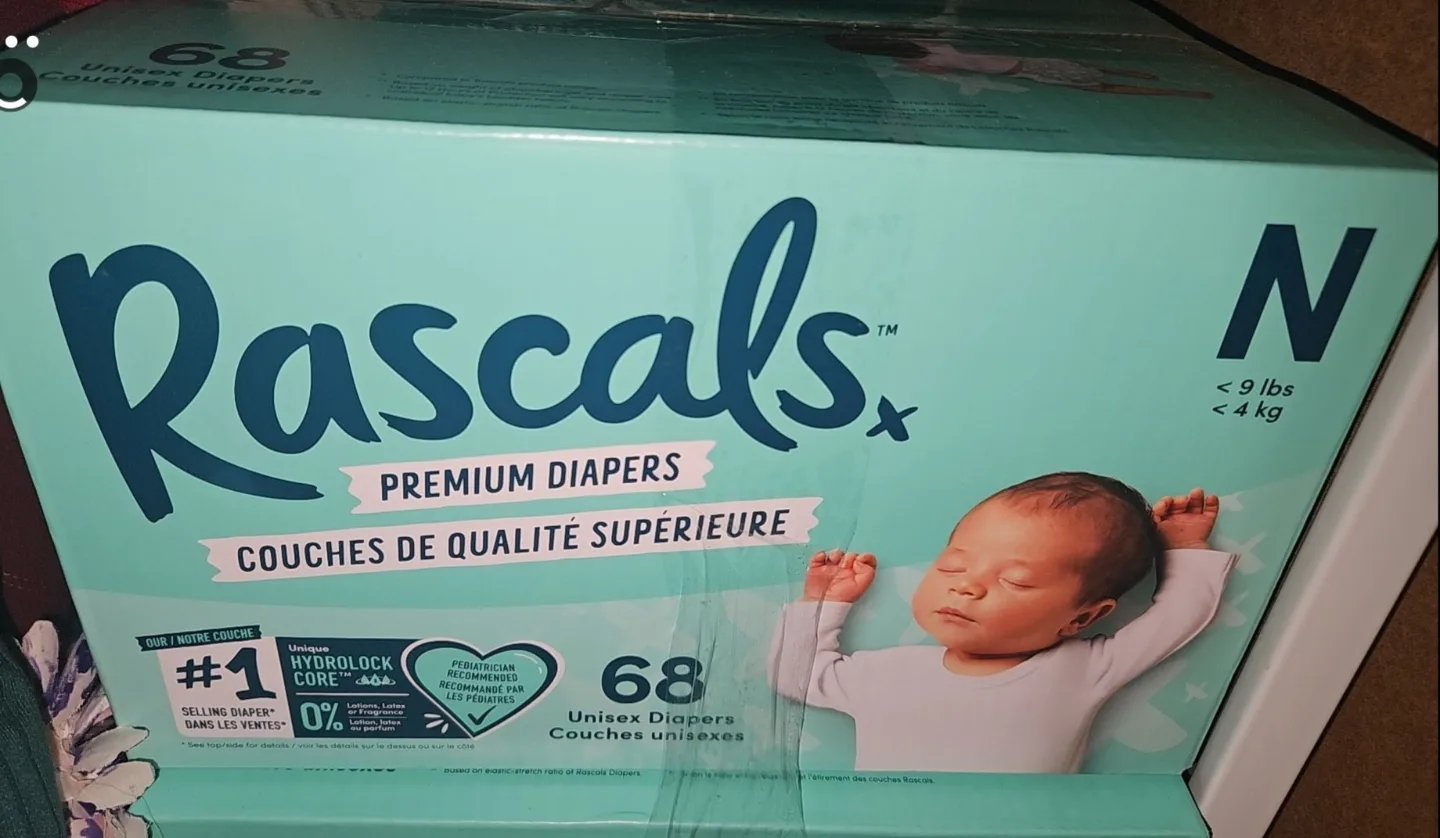 68 Rascals Premium Diapers Size N Newborn thumbnail