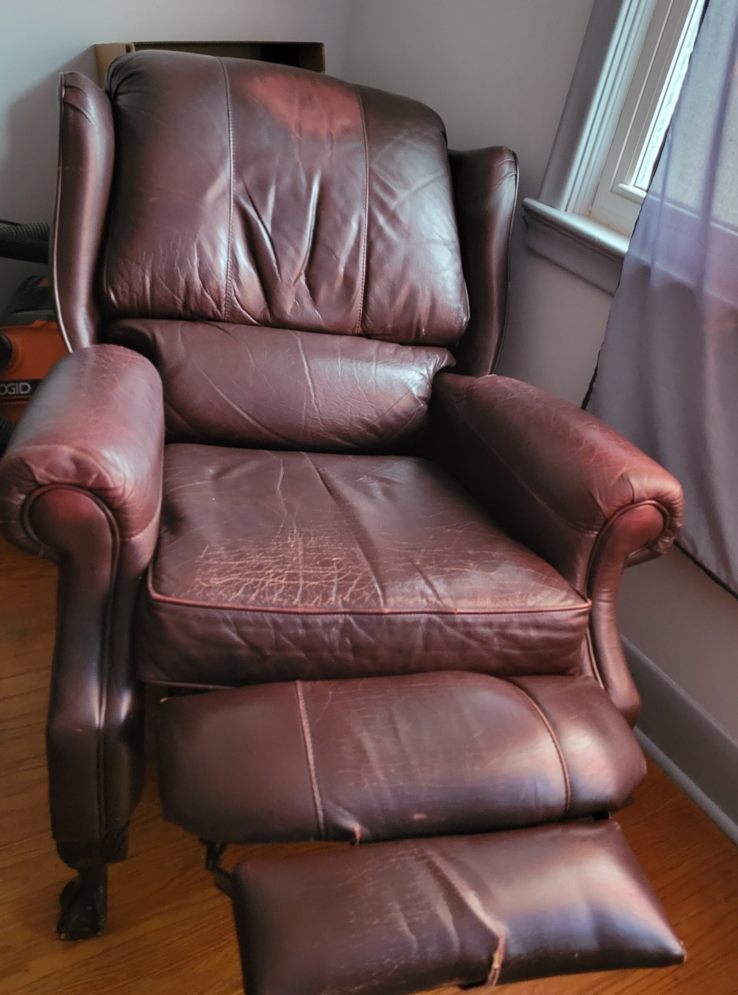 Brown Leather Recliner Chair - photo 2