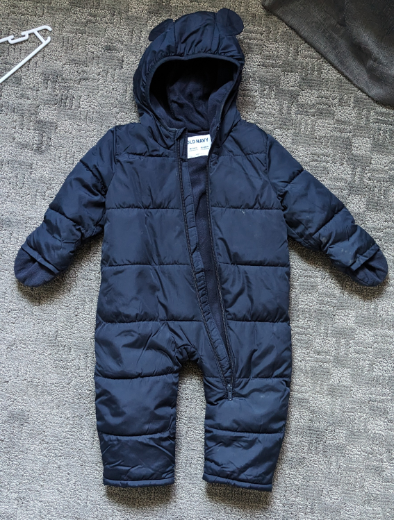 Old Navy Baby Boy's Navy Blue Puffer Snowsuit