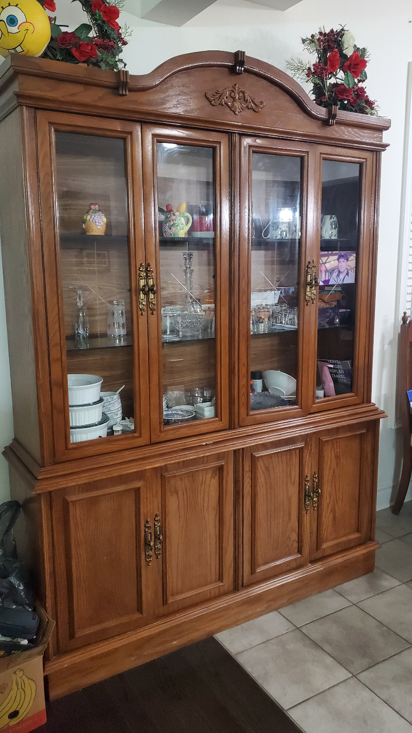 Antique Wooden Hutch Cabinet - photo 3
